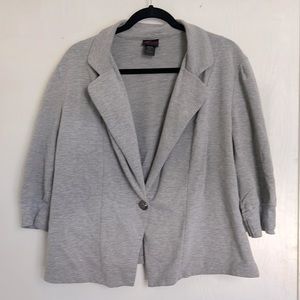 Lightweight Heather Gray Cropped Torrid Blazer (Size 1)